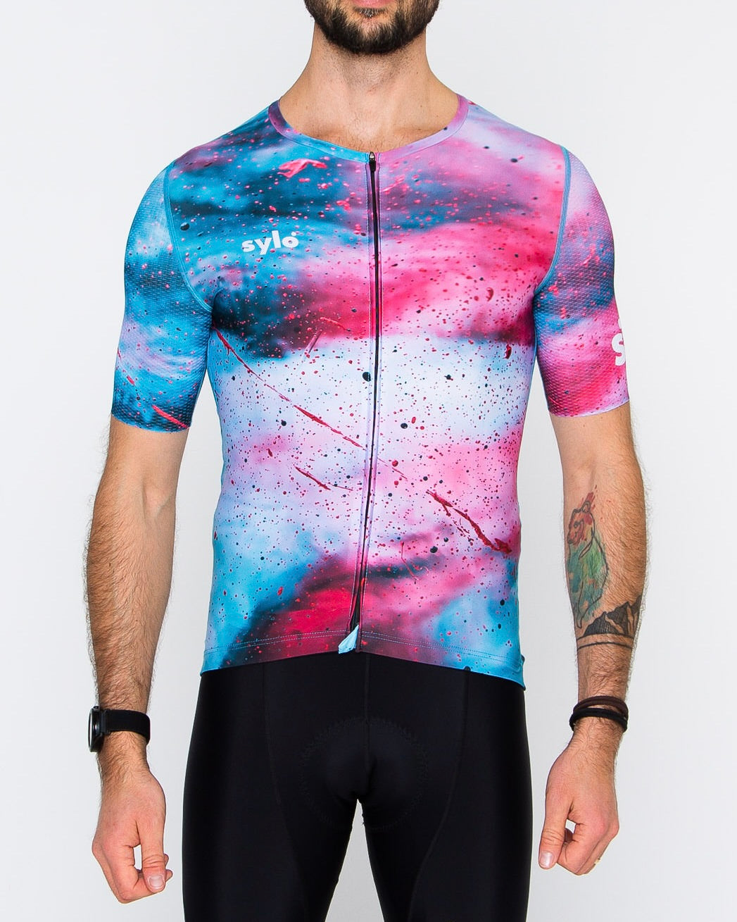 Pink Paint Pro Cycling Jersey